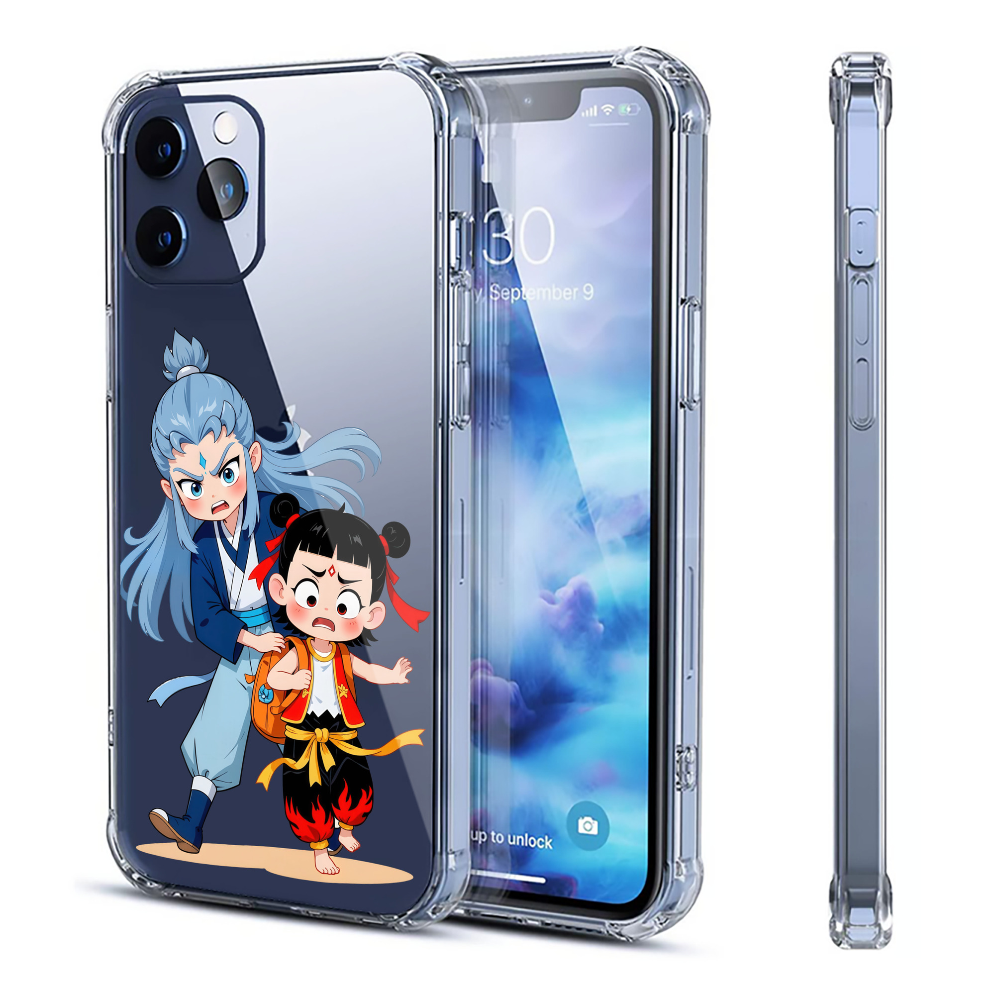 （画像用） Ne Zha 2 ナタ 魔童の大暴れ 【iPhone 12シリーズ対応】透明スマホケース（クリアソフトケース）